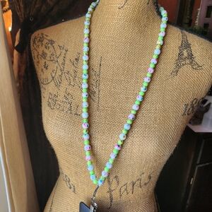 Colorful Beaded Laynard Necklace
